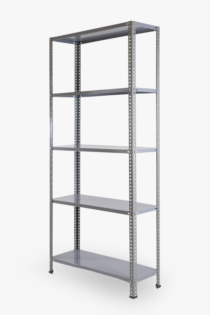 5 Katlı Civatalı Hafif Yük Rafı 200x43x93 cm Gri - 3