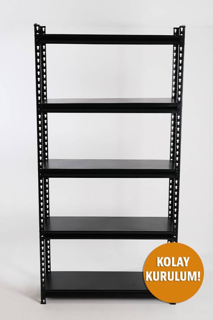 5 Katlı Hafif Yük Raf Ünitesi Siyah 30x91 - 3