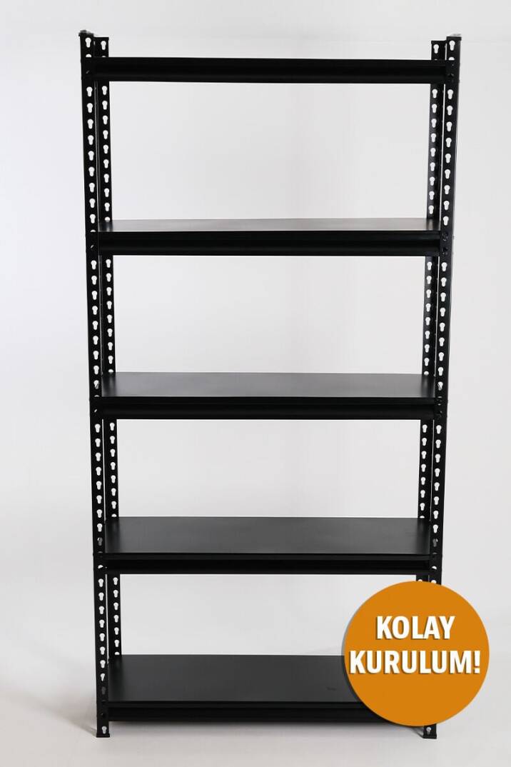 5 Katlı Hafif Yük Raf Ünitesi Siyah 45x93 - 3