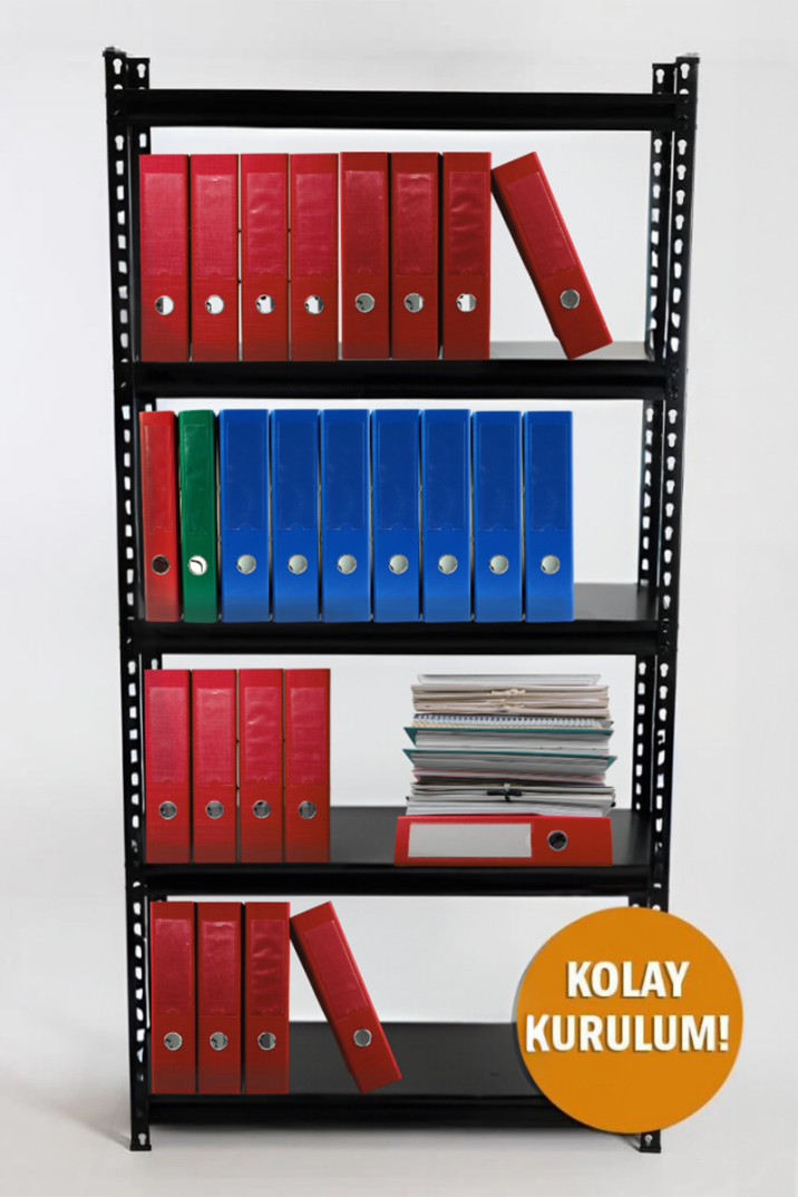 5 Katlı Hafif Yük Raf Ünitesi Siyah 45x93 - 4