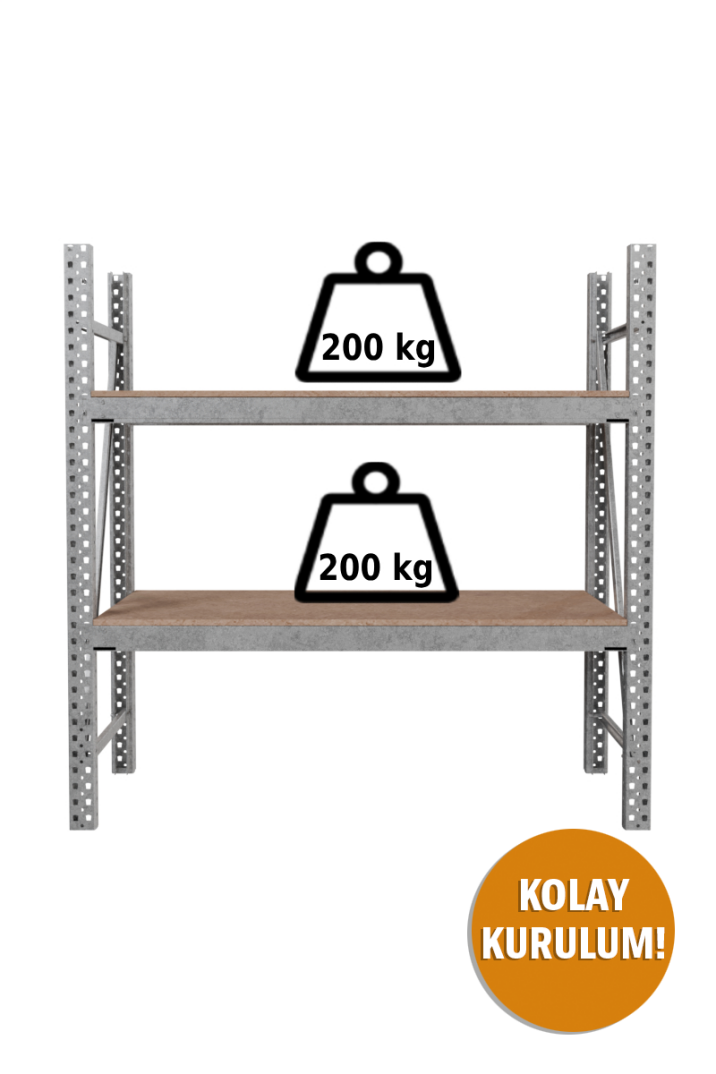 Ağır Yük Raf Ünitesi 2'li H1800 - 1