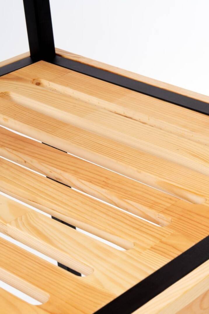 Çam Ahşap Tablalı Çerçeveli Metal Teşhir Standı - 6