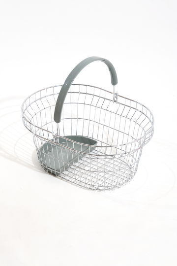 Gri Saplı Oval Tel Market El Sepeti 22 L - 3