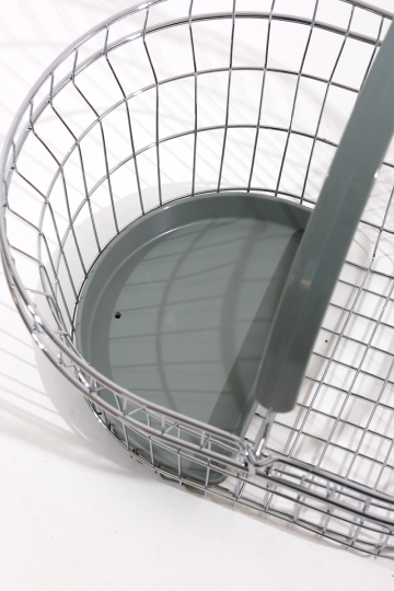 Gri Saplı Oval Tel Market El Sepeti 22 L - 4