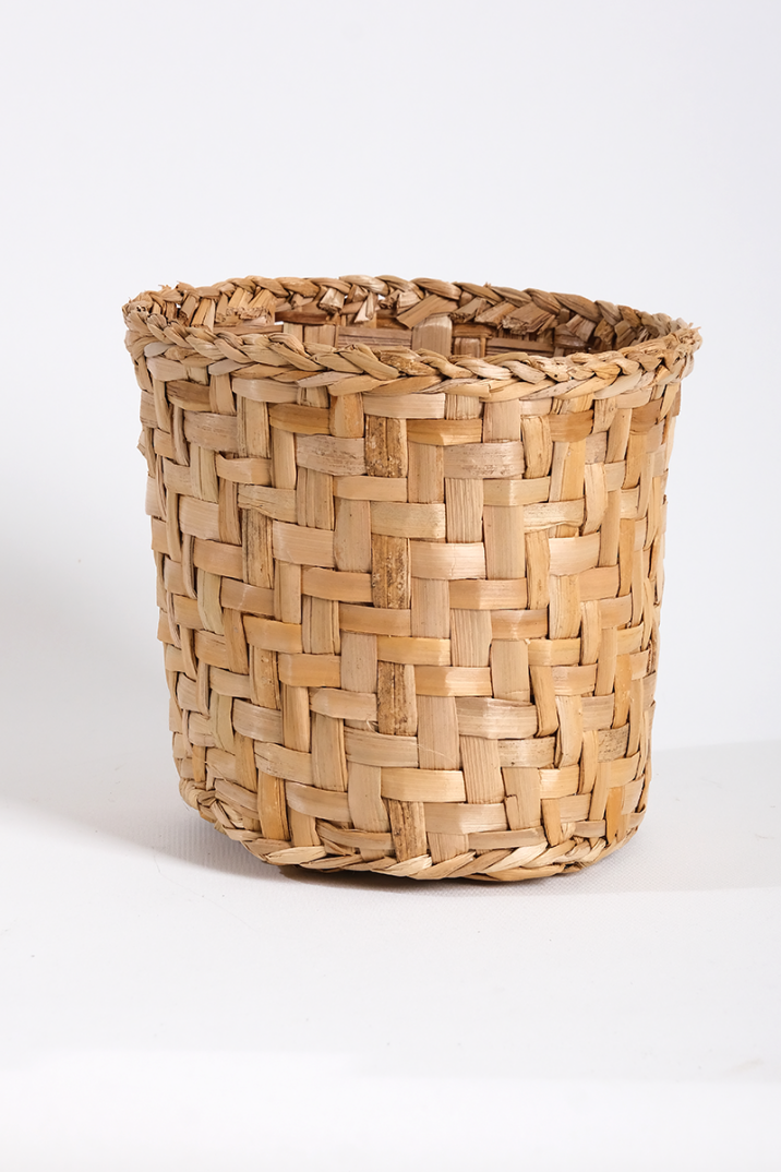Kapalı Hasır Örgü Çiçek Saksısı H :26 cm - 1