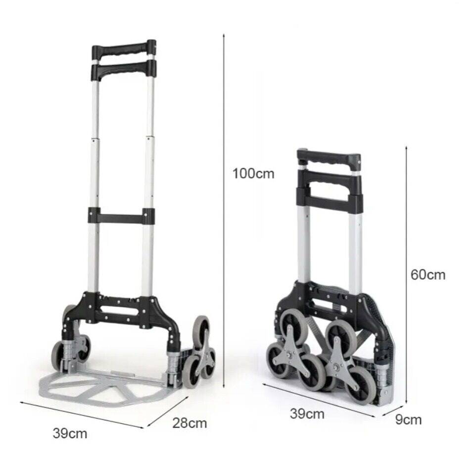 Katlanabilir Yük Taşıma Arabası Altı Tekerlekli 70 Kg - 3