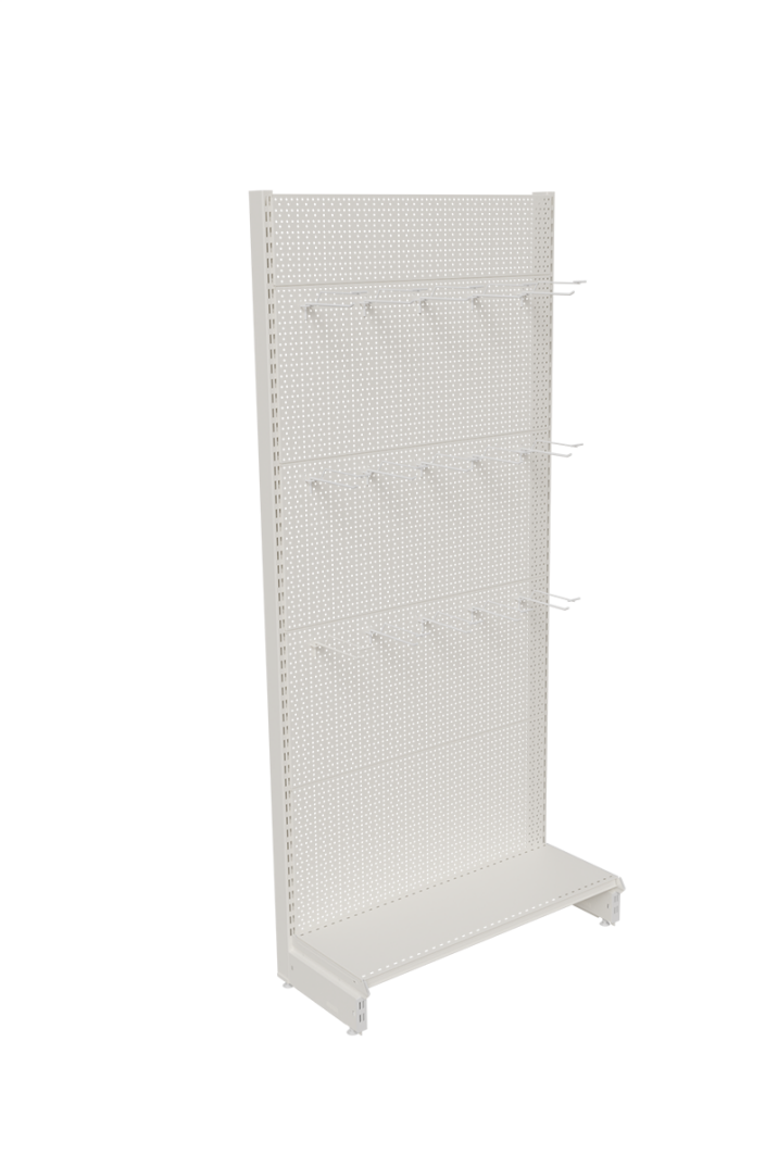 Metal Duvar Reyonu Delikli Arka Panel H:206 L:90 Delikli Saca Geçme Etiketli Spot Tel 20 cm - 1