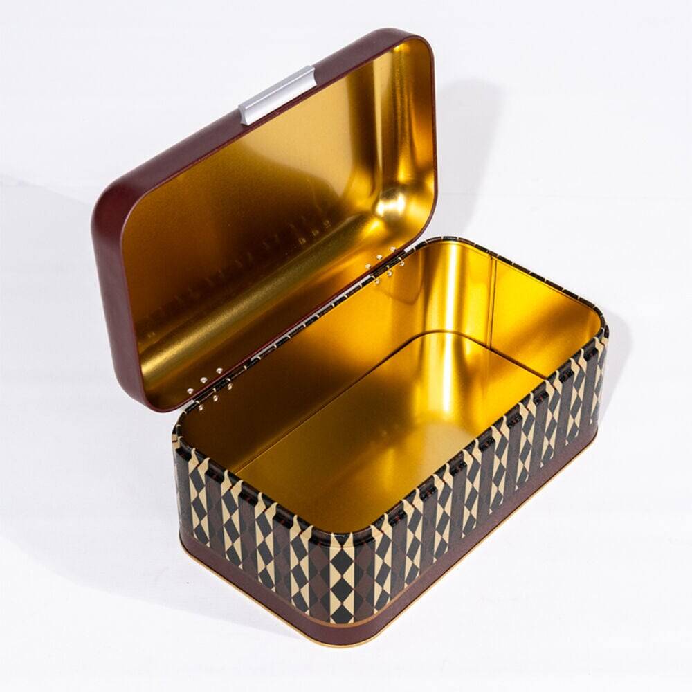 Metal Ekmeklik - Tezgah Üstü Ekmek Saklama Kutusu ve Kapaklı Mutfak Düzenleyici Bordo 36,5x20,9x12 cm - 5