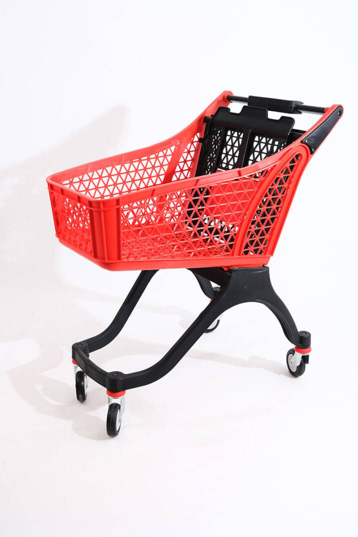Plastik Market (Alışveriş) Arabası 100 L Kırmızı - 1