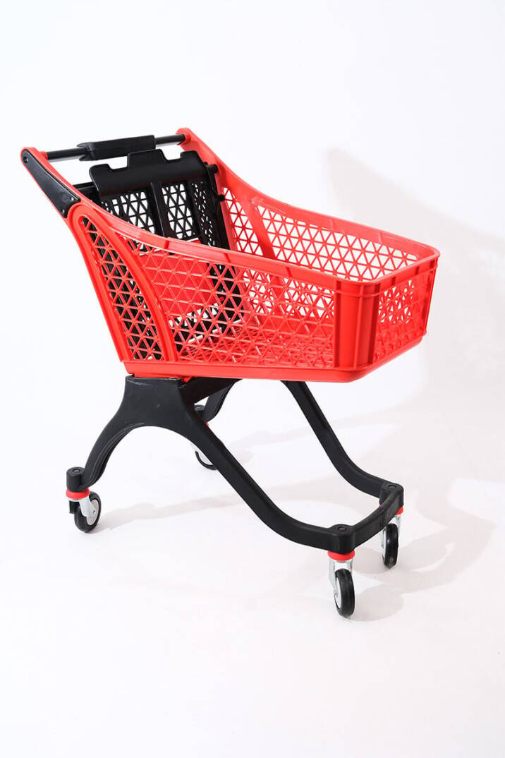 Plastik Market (Alışveriş) Arabası 100 L Kırmızı - 2