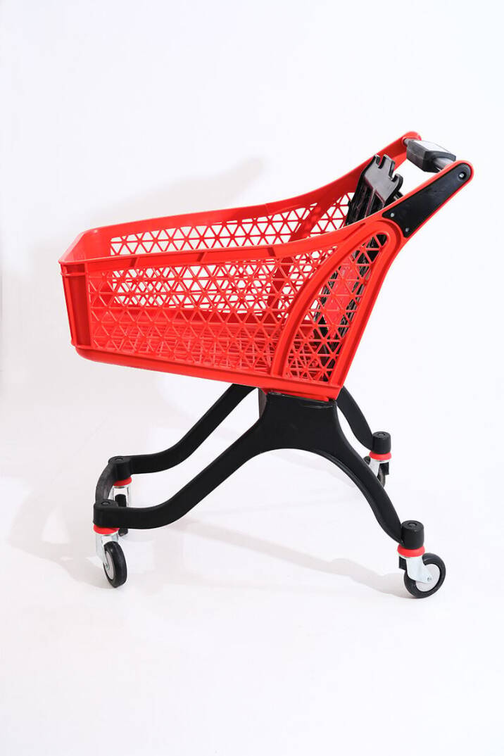 Plastik Market (Alışveriş) Arabası 100 L Kırmızı - 3