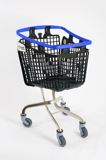 Plastik Market (Alışveriş) Arabası 100 L Loop Mavi (1)