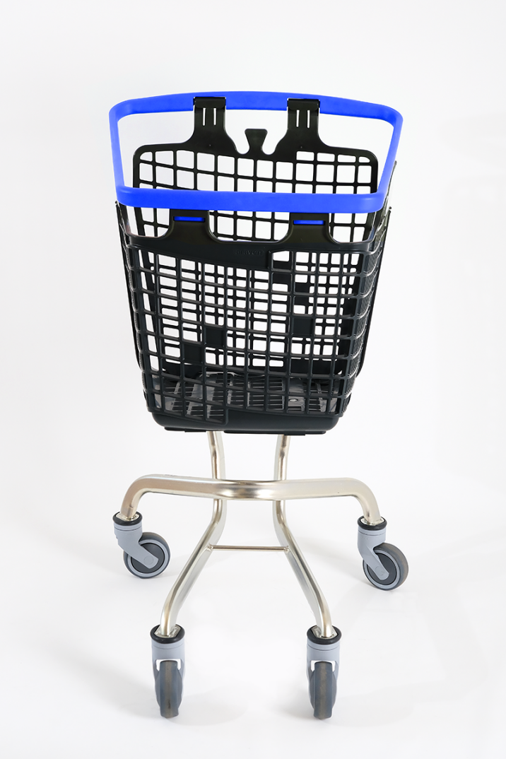 Plastik Market (Alışveriş) Arabası 100 L Loop Mavi - 4