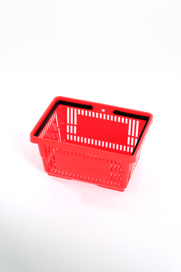 Plastik Market El Sepeti 22 L Kırmızı (1)