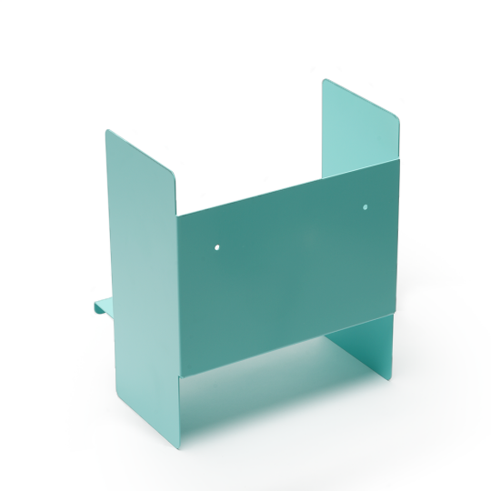 Mavi Metal Duvar Rafı - Masa Üstü Kitaplık ve Çok Amaçlı Ofis Düzenleyici 21x30 cm - 5
