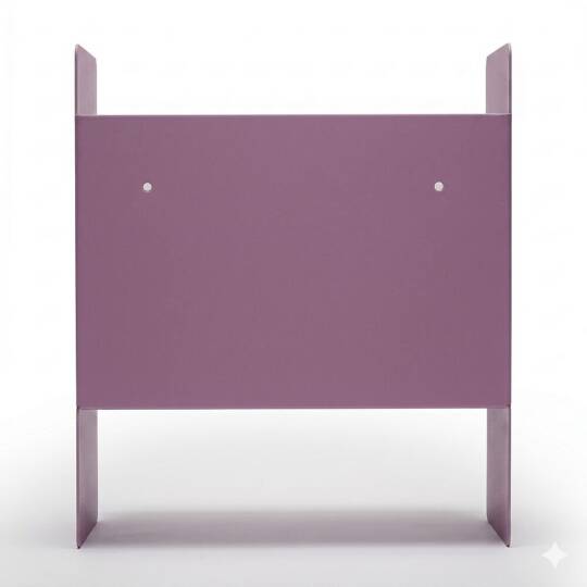 Mor Metal Duvar Rafı - Masa Üstü Kitaplık ve Çok Amaçlı Ofis Düzenleyici 21x30 cm - 4