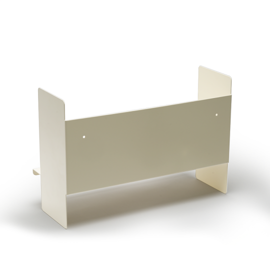 Beyaz Metal Duvar Rafı - Masa Üstü Kitaplık ve Çok Amaçlı Ofis Düzenleyici 21x50 cm - 5