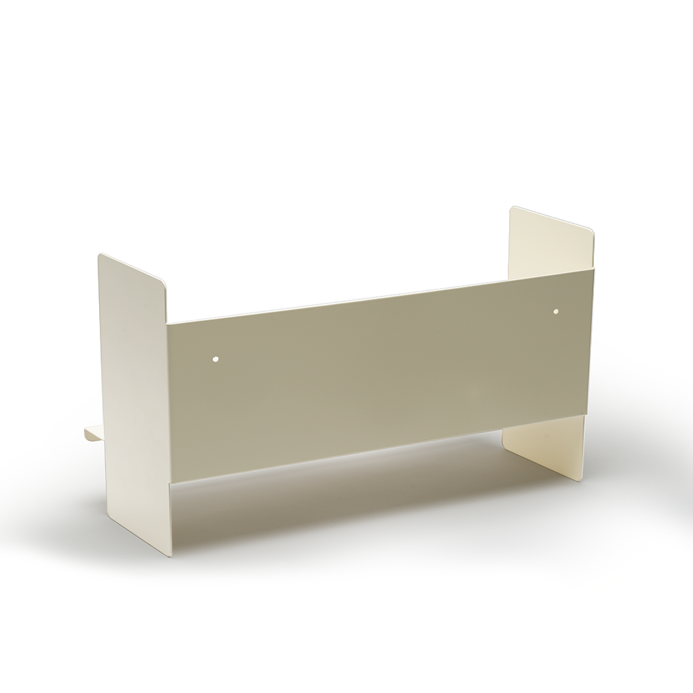 Beyaz Metal Duvar Rafı - Masa Üstü Kitaplık ve Çok Amaçlı Ofis Düzenleyici 21x70 cm - 5