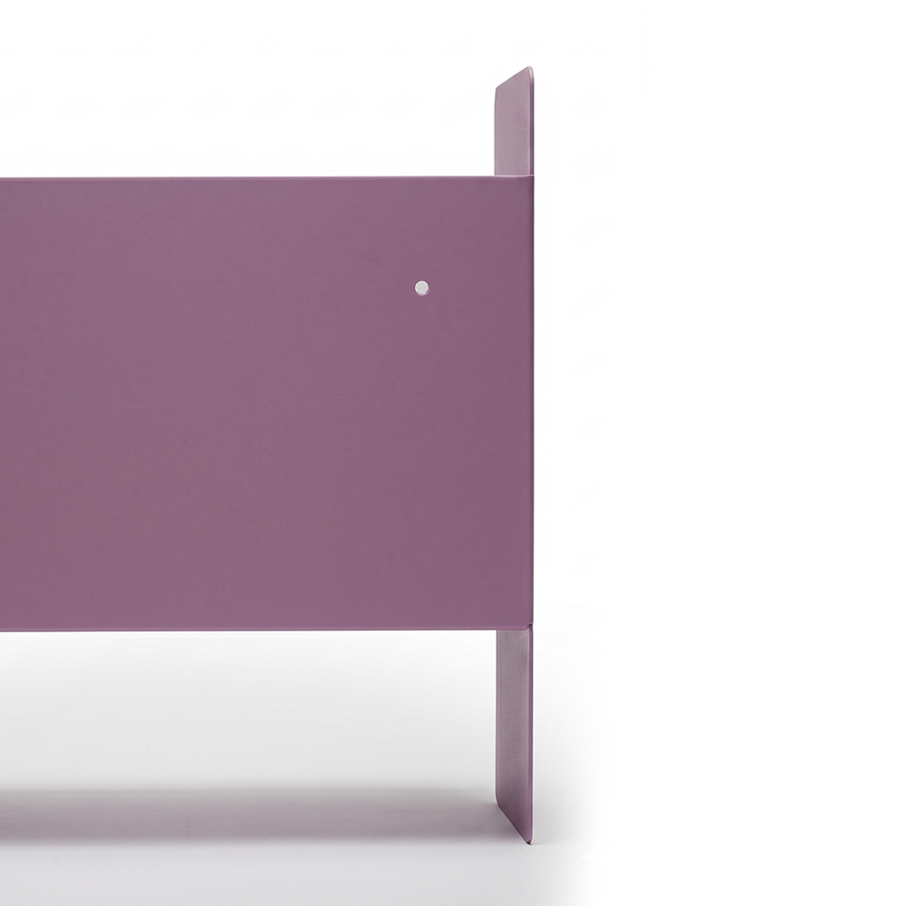 Mor Metal Duvar Rafı - Masa Üstü Kitaplık ve Çok Amaçlı Ofis Düzenleyici 21x70 cm - 4