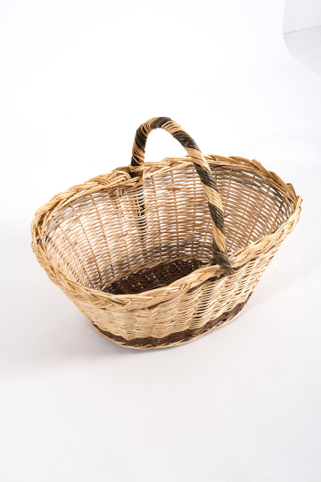 Tek Saç Örgü Hasır Sepet H : 24 cm (1)