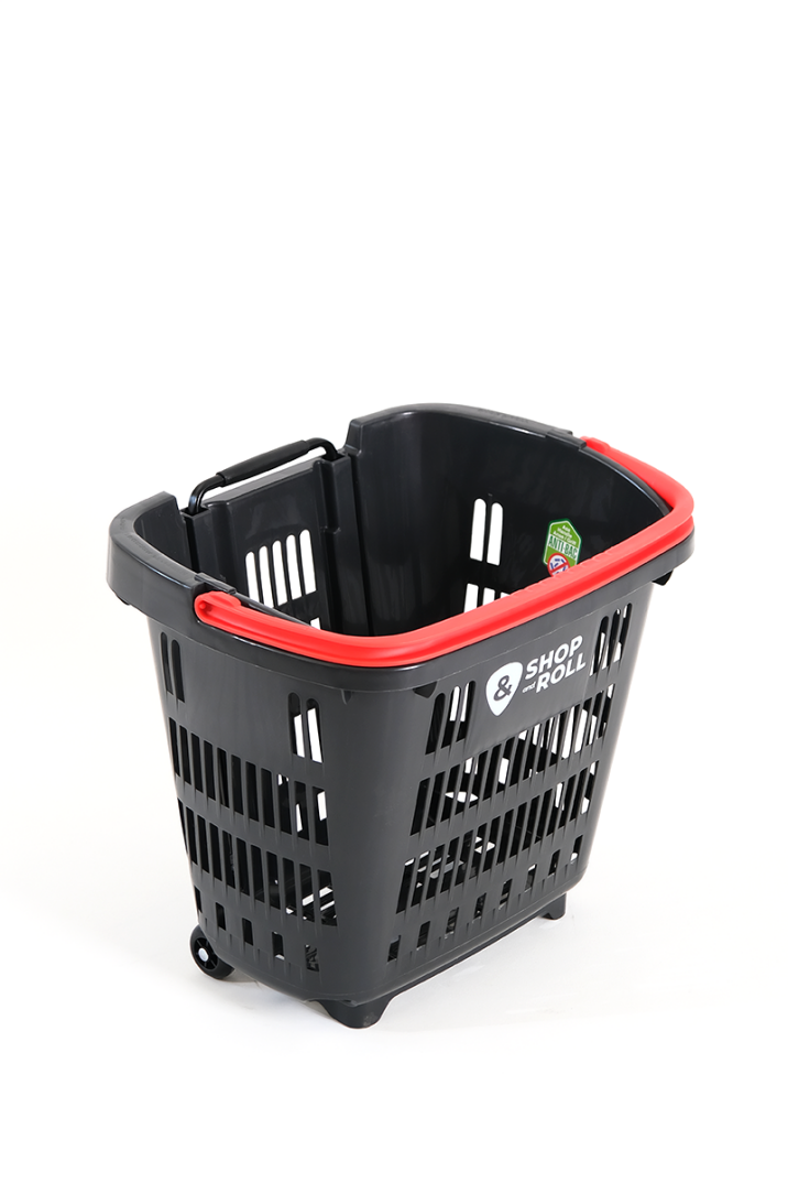 Tekerlekli Market Sepeti (Tekerlekli Alışveriş Sepeti) 34 L Kırmızı - 3