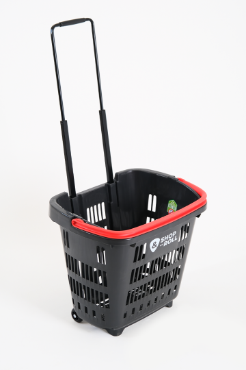 Tekerlekli Market Sepeti (Tekerlekli Alışveriş Sepeti) 34 L Kırmızı - 4
