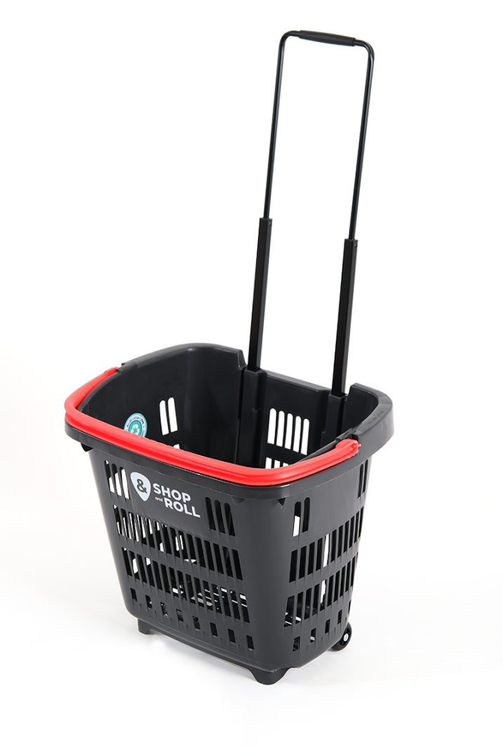 Tekerlekli Market Sepeti (Tekerlekli Alışveriş Sepeti) 34 L Kırmızı - 5