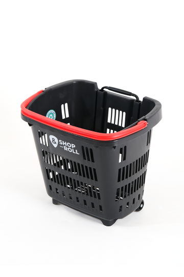 Tekerlekli Market Sepeti (Tekerlekli Alışveriş Sepeti) 34 L Kırmızı - 6