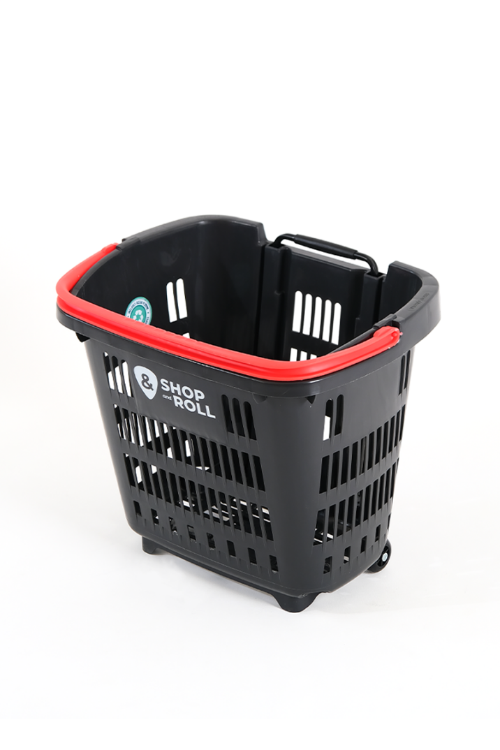 Tekerlekli Market Sepeti (Tekerlekli Alışveriş Sepeti) 34 L Kırmızı - 6