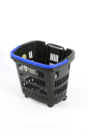 Tekerlekli Market Sepeti (Tekerlekli Alışveriş Sepeti)  34 L Mavi (1)