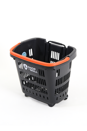 Tekerlekli Market Sepeti (Tekerlekli Alışveriş Sepeti) 34 L Turuncu (1)