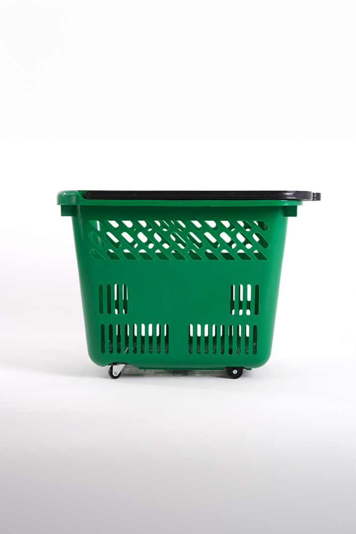 Tekerlekli Market Sepeti (Tekerlekli Alışveriş Sepeti) 54 L Yeşil - 1