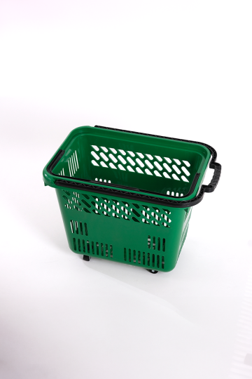 Tekerlekli Market Sepeti (Tekerlekli Alışveriş Sepeti) 54 L Yeşil (1)