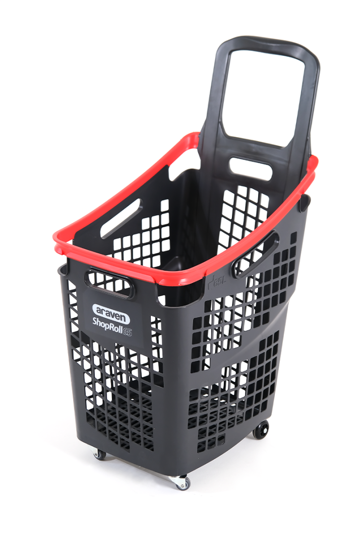 Tekerlekli Market Sepeti (Tekerlekli Alışveriş Sepeti) 65 L Kırmızı - 2
