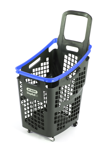 Tekerlekli Market Sepeti (Tekerlekli Alışveriş Sepeti)  65 L Mavi (1)