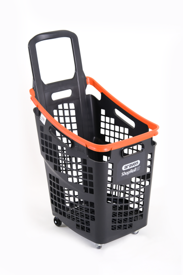 Tekerlekli Market Sepeti (Tekerlekli Alışveriş Sepeti)  65 L Turuncu (1)