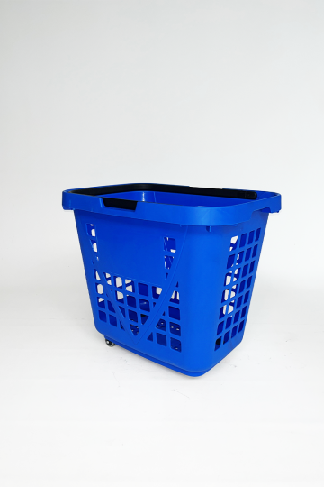 Tekerlekli Market Sepeti (Tekerlekli Alışveriş Sepeti) 80 L Mavi (1)