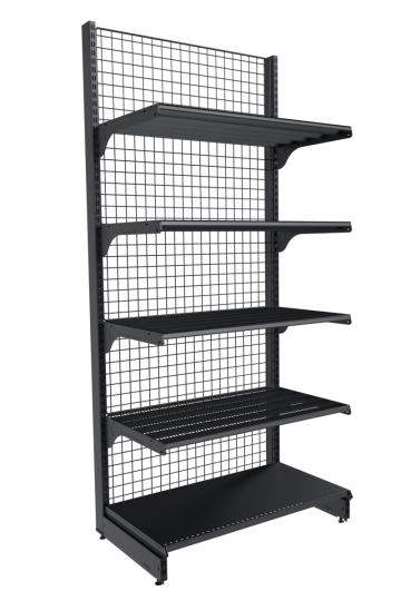 Tel Arka Panolu Tel Raflı Duvar Reyonu 227x1000x500 mm Antrasit